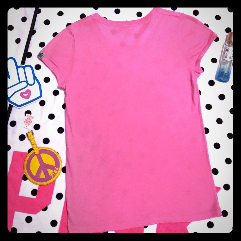 💕VS PINK 2009 ☮️ Peace Sign ☮️Tee 💕 - Picture 5 of 9